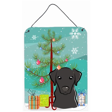 Carolines Treasures Christmas Tree And Black Labrador Wall and Door Hanging Prints BB1607DS1216